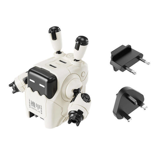 GravaStar Ladestation GaN mit 2 USB-C Anschlüsse 35W Stromlieferung Dawn White (Delta35)