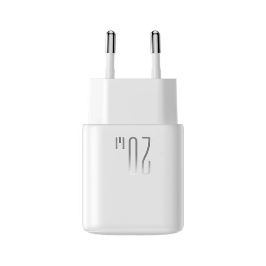 Joyroom Φορτιστής με Θύρα USB-C και Καλώδιο USB-C - Lightning 20W Power Delivery Λευκός (JR-TCF20)