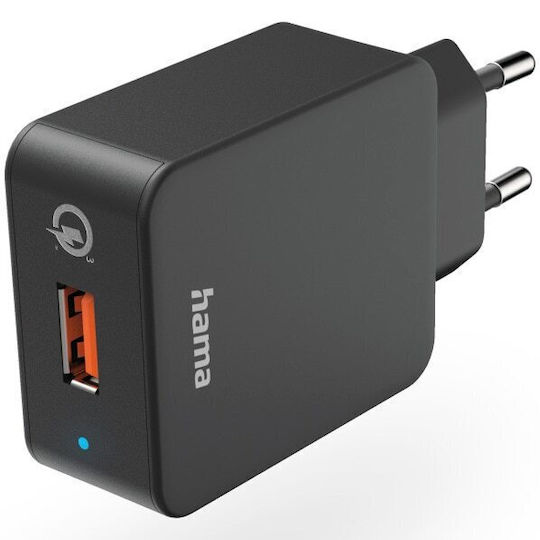 HAMA Încărcător Fără Cablu cu Port USB-A 19.5W Quick Charge 3.0 Negruς (00201641)