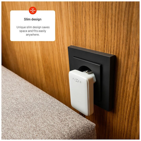 Fixed Зарядно без кабел GaN с USB-C порт 30W Power Delivery Бял (FIXCG30S-C-WH)