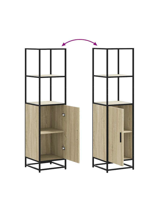 Cabinet Storage Made of Metal & Wood L35.5xW35xH139cm