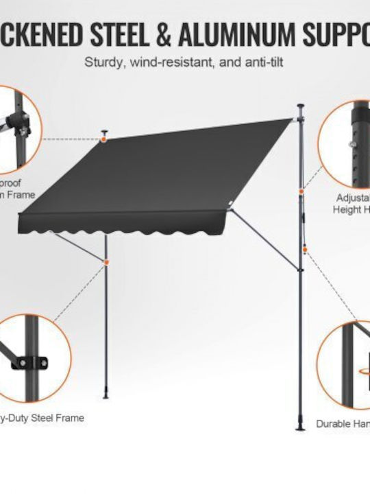 Vevor Terrace Wall Tent Black 1.5x1.2cm