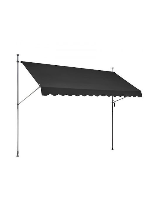 Vevor Zelt Terrasse Schwarz 3.5x1.2m