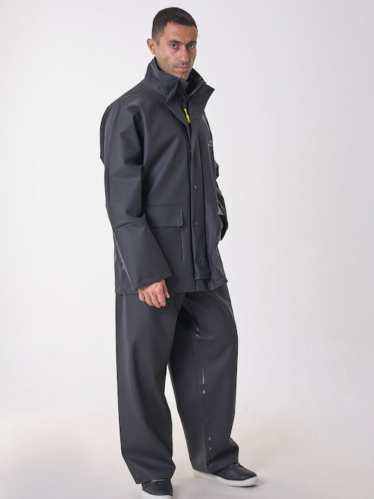 Anorak Waterproof Suit Street Long Black