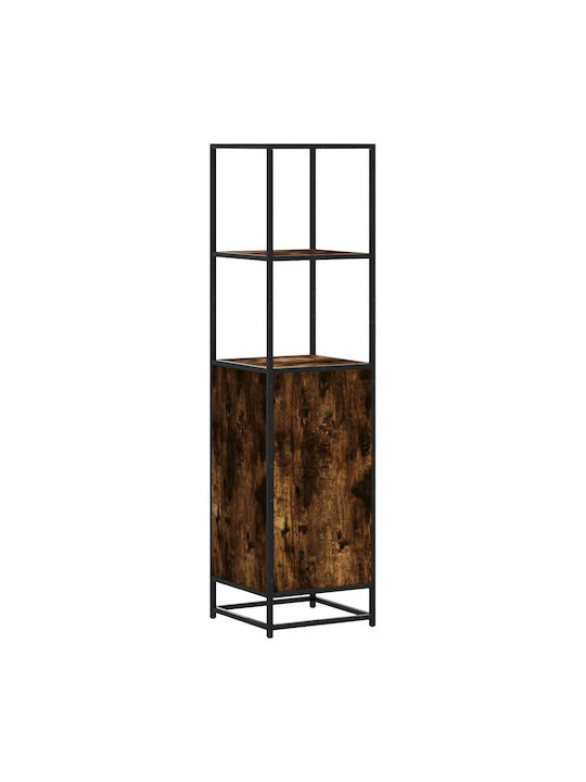 Cabinet Storage Made of Metal & Wood Smoky Oak L35.5xW35xH139cm