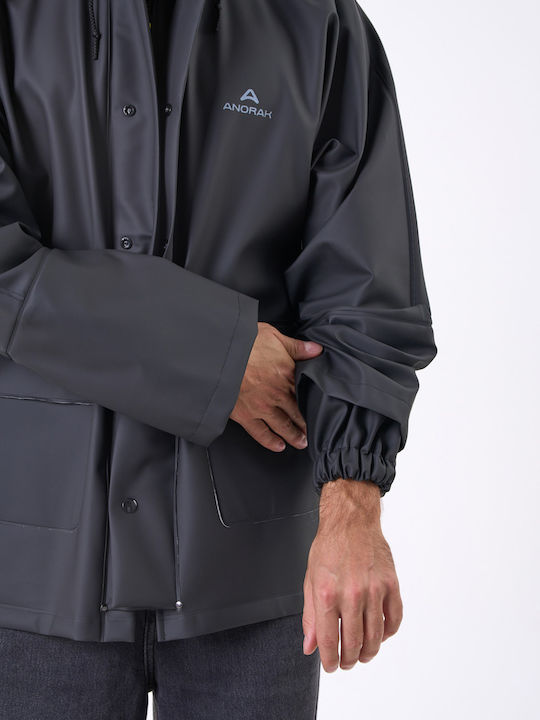 Anorak Αδιάβροχο Σακάκι Strutter Flex Long-μαύρο