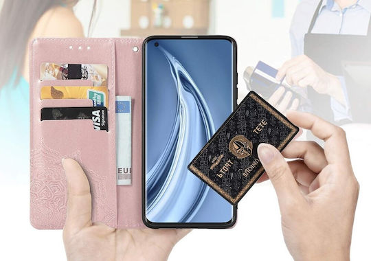 Umschlag Rückseite Synthetisches Leder / Kunststoff Magnetisch Rosa (Motorola Edge 50 Fusion 5G)