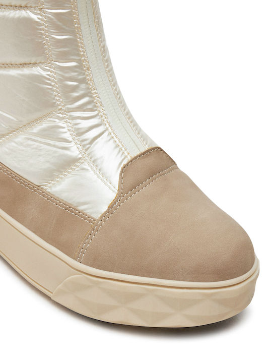 Stiefeletten Damen Beige