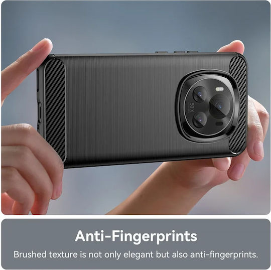 Techsuit Carbon Umschlag Rückseite Silikon Schwarz (Xiaomi 15)