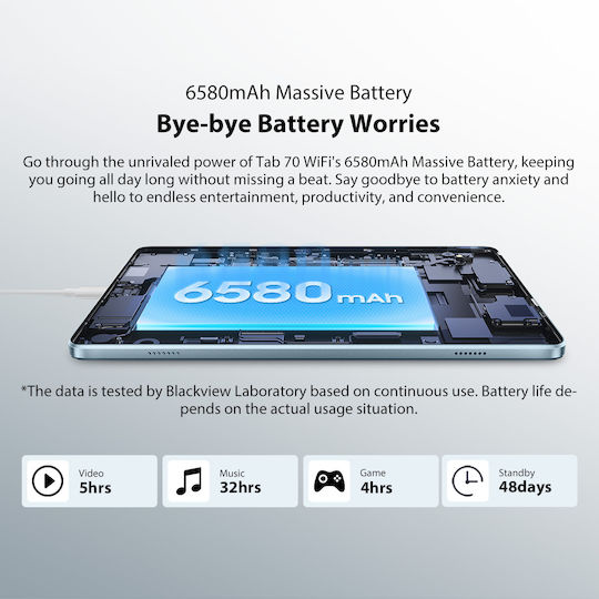 BlackView Tab 70 10.1Inci (4GB/64GB) Gri spațial