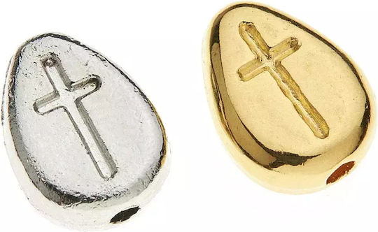 Nuova Vita Metall Material Für Schmuck Vergoldung In Kreuzform 1x0.7cm Set 50Stück