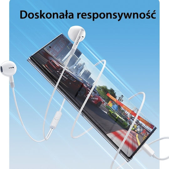 Awei PC-6T Earbuds Handsfree με Βύσμα USB-C Μαύρο