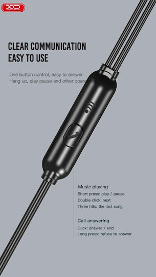 XO Ep37 In-ear Handsfree Headphones with Connector 3.5mm White