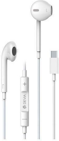Devia EM048 Слушалки Безжични Стерео с жак USB-C Бял