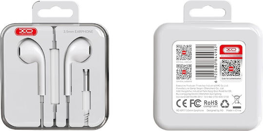 XO EP77 In-ear Handsfree Ακουστικά με Βύσμα 3.5mm Λευκό