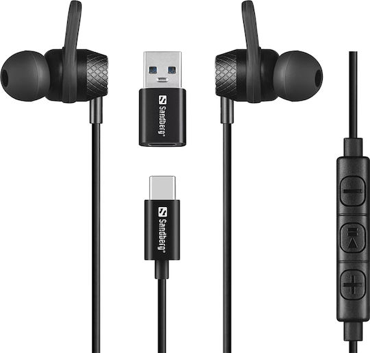 Sandberg 126-50 In-ear Handsfree Ακουστικά με Βύσμα 3.5mm Μαύρο