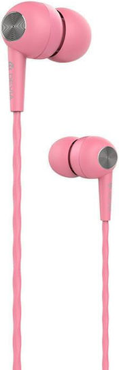 Devia Kintone In-ear Handsfree Ακουστικά με Βύσμα 3.5mm Ροζ