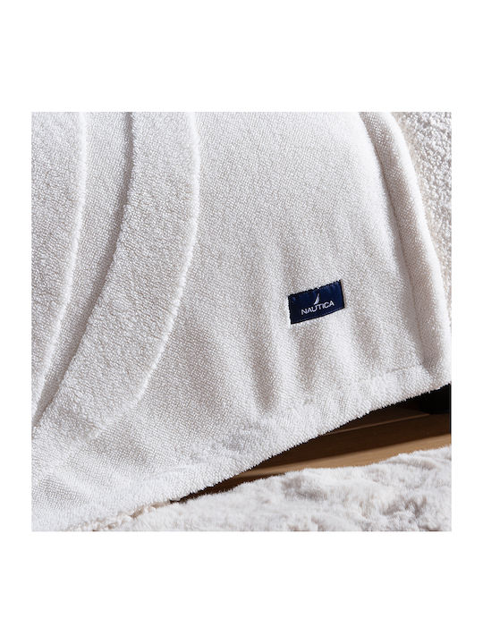 Nef-Nef Homeware Nau Κουβέρτα Sherpa Καναπέ 130x180εκ. Coast Ecru