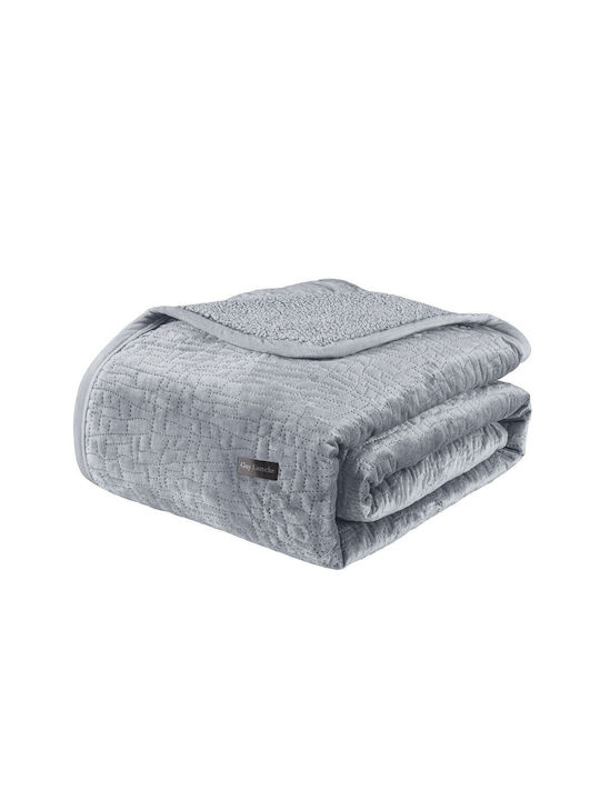 Guy Laroche Σετ Κουβέρτα Fleece Ημίδιπλη 180x220εκ. Bolzano Silver Velvet