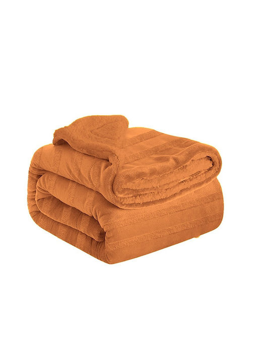 Pătură dublă față-verso, mărime King, 3kg, 220x240, Blnkt-mip-bronz