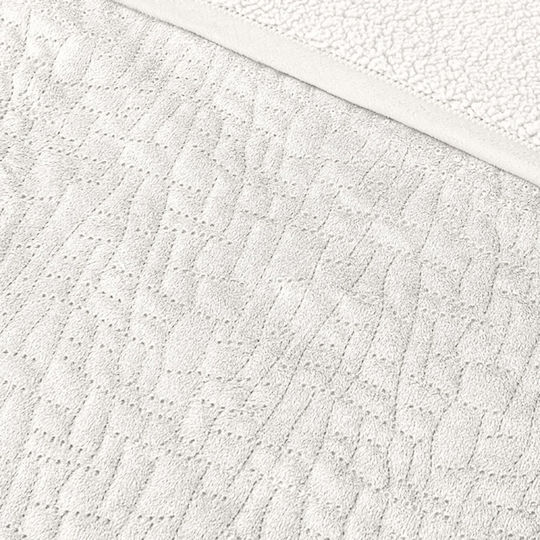 Guy Laroche Bolzano Set Sherpa Blanket Double 180x220cm Ivory