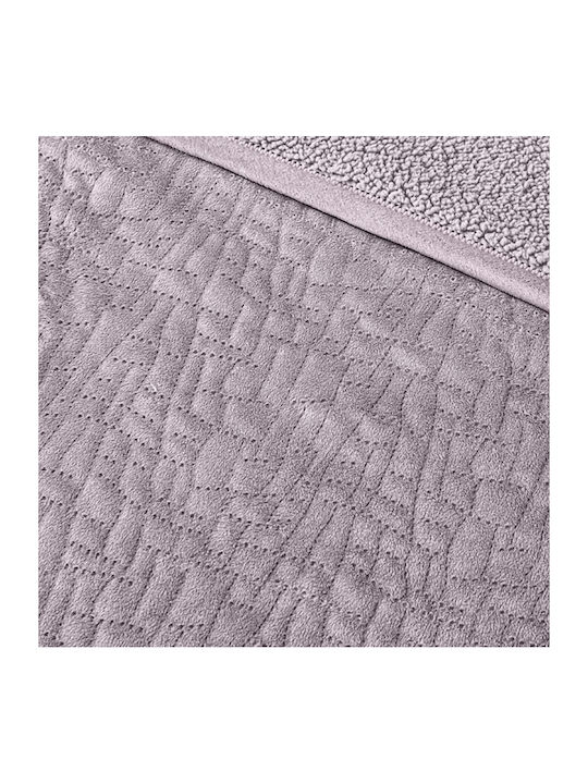 Guy Laroche Bolzano Set Sherpa Blanket Double Bed 180x220cm Melanze
