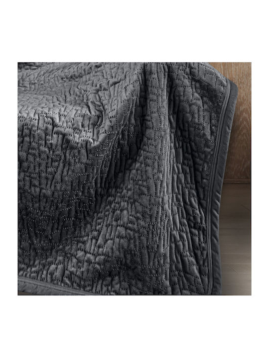 Guy Laroche Set Blanket Fleece Sofa 130x170cm Bolzano Anthracite