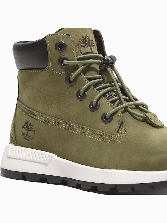 Killington Trekker Suede Παιδικά Μποτάκια με Κορδόνια Πράσινα