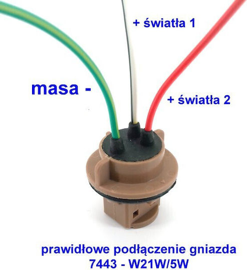 Bec LED W21/5w 7443 12v Canbus 1800lm Roșu