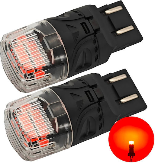 Bec LED W21/5w 7443 12v Canbus 1800lm Roșu