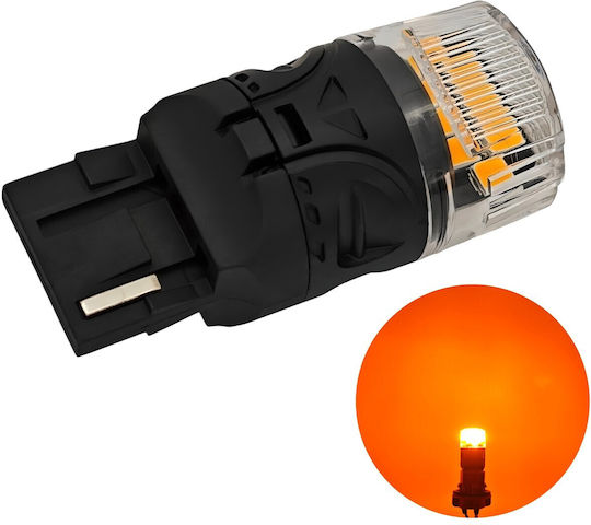 Bec LED W21w 7440 12v 1800lm Canbus Portocaliu