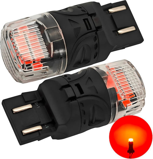 Bec LED W21/5w 7443 12v Canbus 1800lm Roșu