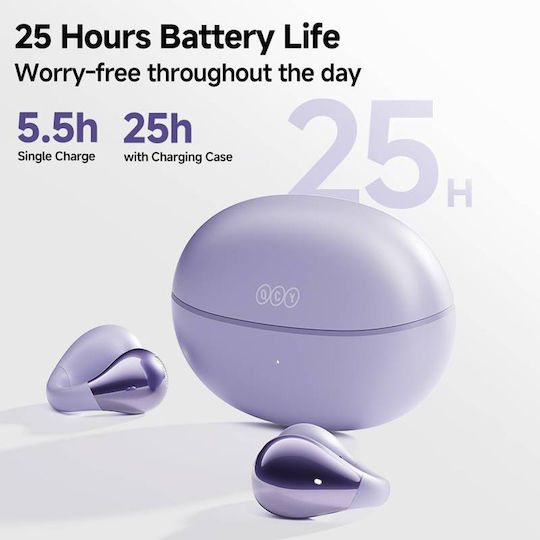 QCY Crossky C30 Open Ear Bluetooth Handsfree Earphones with Sweat Resistance and Charging Case White