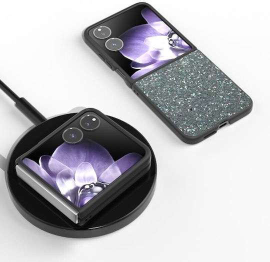 Glitter Powder Книга Пластмаса Черен (Xiaomi Mix Flip)