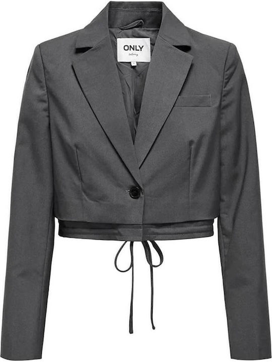 Only Alana Kurz Damen Blazer Blackened Pearl