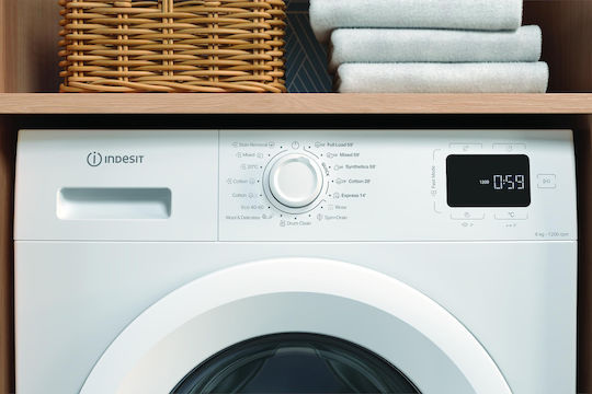 Indesit Πλυντήριο Ρούχων 6kg με Τεχνολογία Ατμού 1200 Στροφών IM 642 MY TIME EE