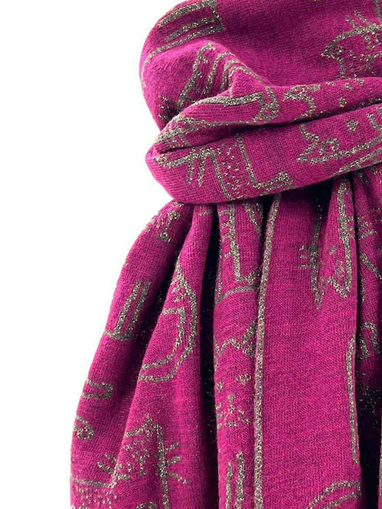 Women's Wool Scarf Fuchsia