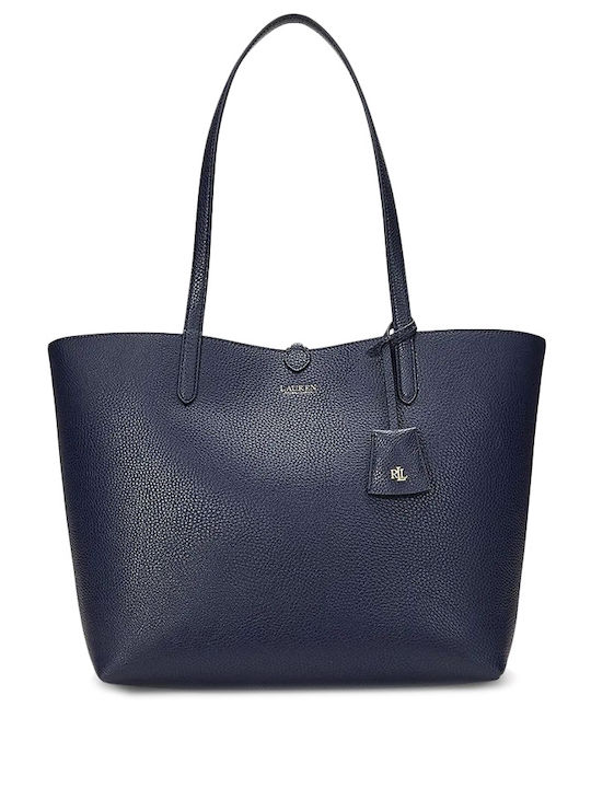 Ralph Lauren Leather Women's Bag Tote Hand Blue