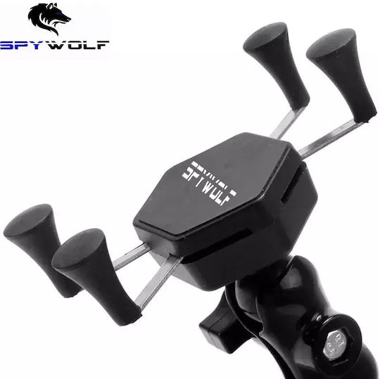Spywolf Quick Spider Wrap TC-158 Βάση Κινητού Μοτοσυκλέτας με Ρυθμιζόμενο Βραχίονα 3.5-6.5" για τον Καθρέπτη