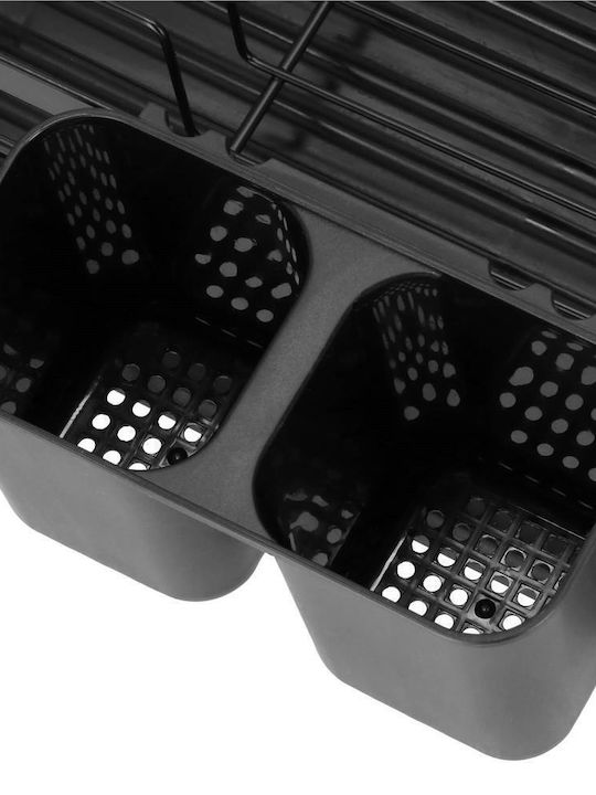 Inox Geschirrabtropfer Schwarz 42x32x15cm