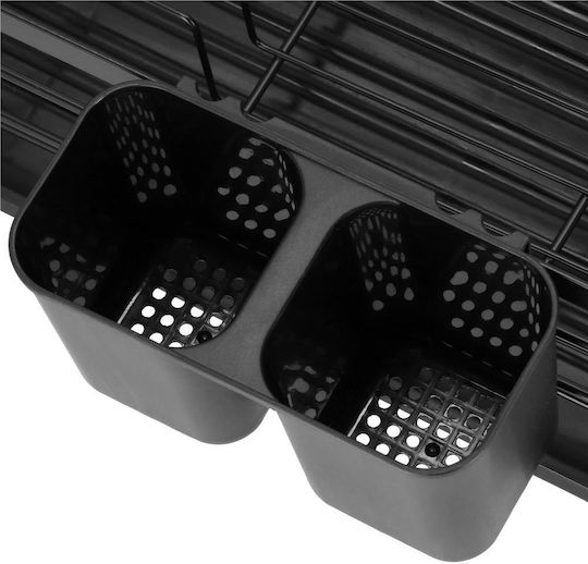 Inox Geschirrabtropfer Schwarz 42x32x15cm