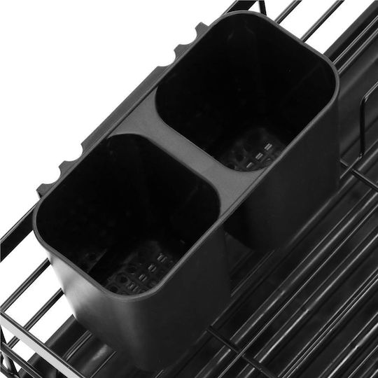 Inox Geschirrabtropfer Schwarz 42x32x15cm