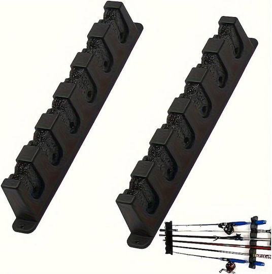 Set 2 Organizatoare pentru Lansete Zola 6 Spații Plastic Burete 31x6x3 Cm Negru