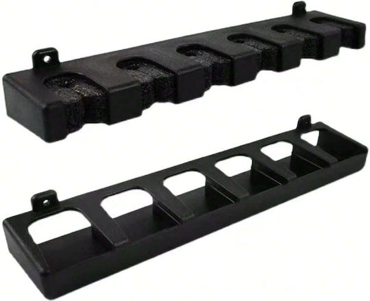 Set 2 Organizatoare pentru Lansete Zola 6 Spații Plastic 31x6x3 Cm Negru
