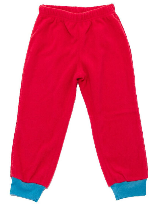 Marvel Παιδική Πιτζάμα Χειμωνιάτικη Fleece κόκκινο