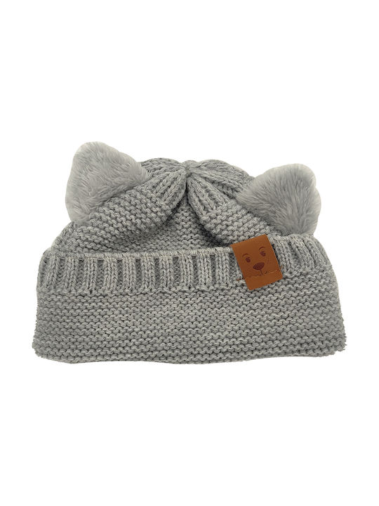 Gift-Me Kids Beanie Knitted Gray for Newborn