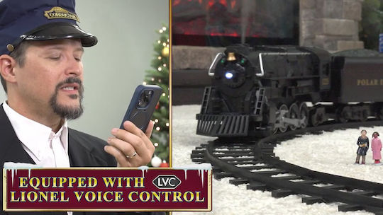 Τρένο Polar Express με Καπνό, Μουσική, Κίνηση, Bluetooth Ελέγχεις Κινητό Τη Φωνή Σου
