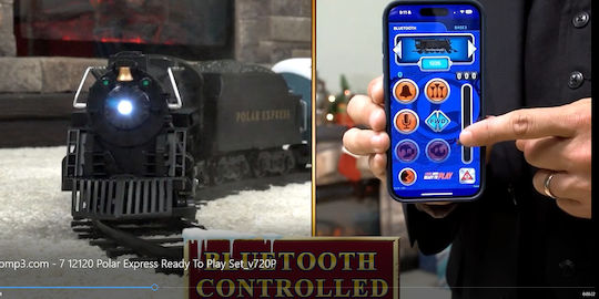 Τρένο Polar Express με Καπνό, Μουσική, Κίνηση, Bluetooth Ελέγχεις Κινητό Τη Φωνή Σου