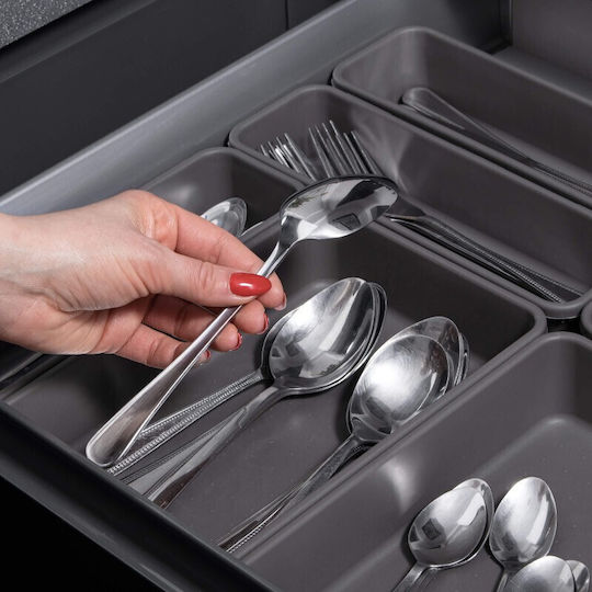 Besteckeinsatz Für Freie Zusammenstellung Kunststoff 23,5cm 8 Stück Grau
