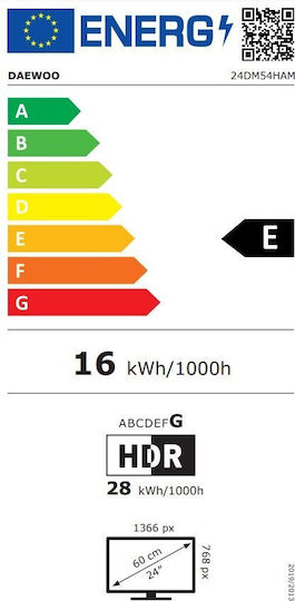 Daewoo Smart Τηλεόραση 24" HD Ready LED 24DM54HAM (2024)